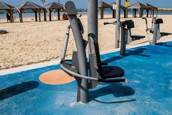 Tel Aviv Israël Mars 2022 Installations Sportives Sécurité Sur Plage — Photo