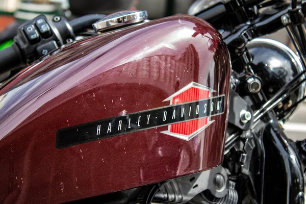 Tel Aviv Israel März 2022 Harley Davidson Motorrad Geparkt Den — Stockfoto