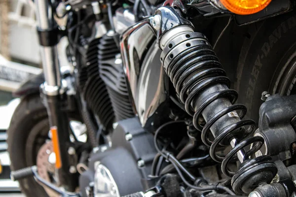 Tel Aviv Israël Maart 2022 Harley Davidson Motor Geparkeerd Straten — Stockfoto