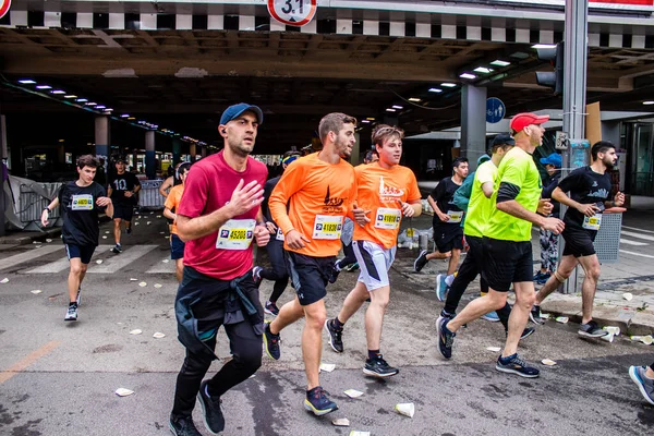 Tel Aviv Israel Februari 2022 Runners Street Tel Aviv Marathon — Stockfoto