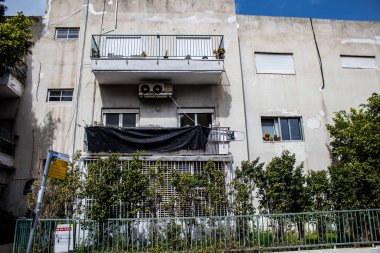 Tel Aviv, İsrail - 09 Mart 2022 Tel Aviv şehir merkezi, beyaz şehir ve İsrail 'in en büyük ikinci şehri