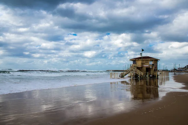 Tel Aviv Israel March 2022 View Beach Tel Aviv Winter — Stock Photo, Image