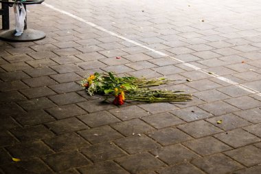 Tel Aviv, İsrail - 08 Nisan 2022 Dizengoff Caddesi 'ndeki Ilka Bar, Filistin' deki terör saldırısının yaşandığı yer.