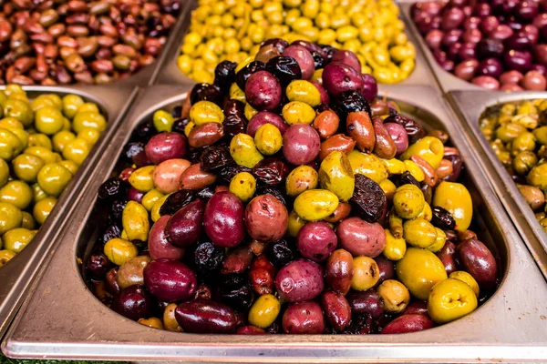 Tel Aviv Israel April 2022 Fresh Vegetables Fruits Olives Spices — ストック写真
