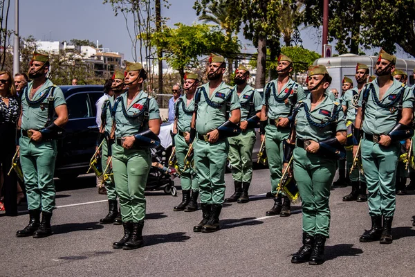 Seville Spain May 2022 Parade Professional Soldiers Spanish Legion Military — Stockfoto