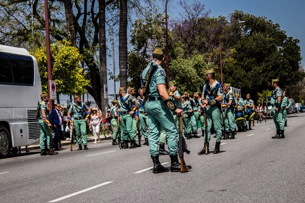 Seville Spain May 2022 Parade Professional Soldiers Spanish Legion Military — Stockfoto