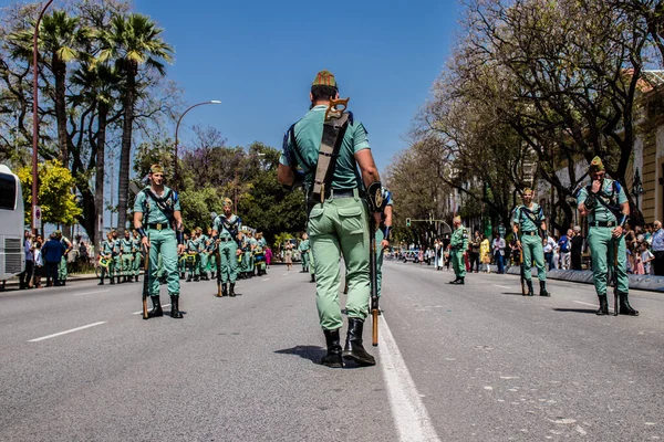 Seville Spain May 2022 Parade Professional Soldiers Spanish Legion Military — Stock Photo, Image