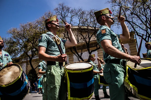 Seville Spain May 2022 Parade Professional Soldiers Spanish Legion Military — Stockfoto