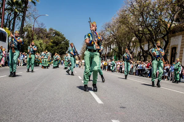 Seville Spain May 2022 Parade Professional Soldiers Spanish Legion Military — Stockfoto