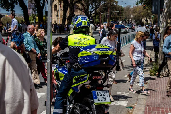 Séville Espagne Mai 2022 Police Dans Les Rues Pendant Feria — Photo