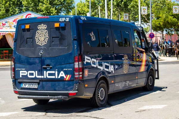 Sevilla España Mayo 2022 Policía Patrullando Por Las Calles Durante — Foto de Stock