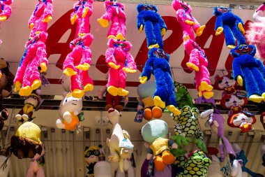 Seville, Spain - May 05, 2022 Feria de Sevilla funfair, the attractions and rides are open again, This party is back after two years of absence due to an epidemic of covid