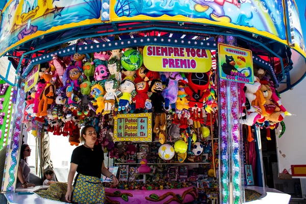 Seville Spain May 2022 Feria Sevilla Funfair Attractions Rides Open — Fotografia de Stock