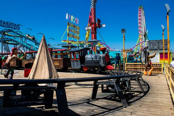 Seville Spain May 2022 Feria Sevilla Funfair Attractions Rides Open — Stock Photo, Image