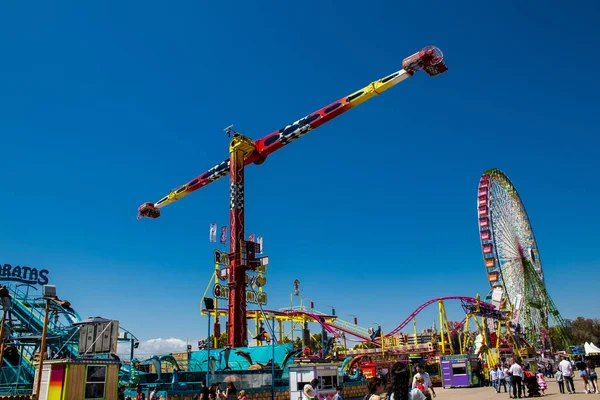 Seville Spain May 2022 Feria Sevilla Funfair Attractions Rides Open — стокове фото