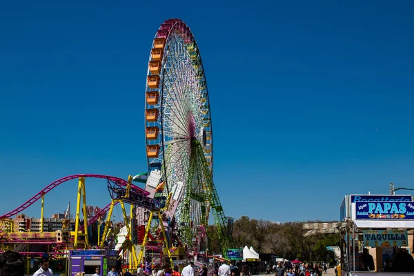 Seville Spain May 2022 Feria Sevilla Funfair Attractions Rides Open — Stockfoto