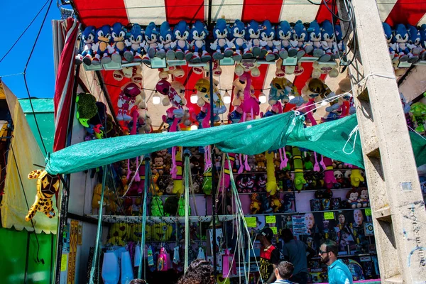 Sevilha Espanha Maio 2022 Feria Sevilla Funfair Atrações Passeios Estão — Fotografia de Stock