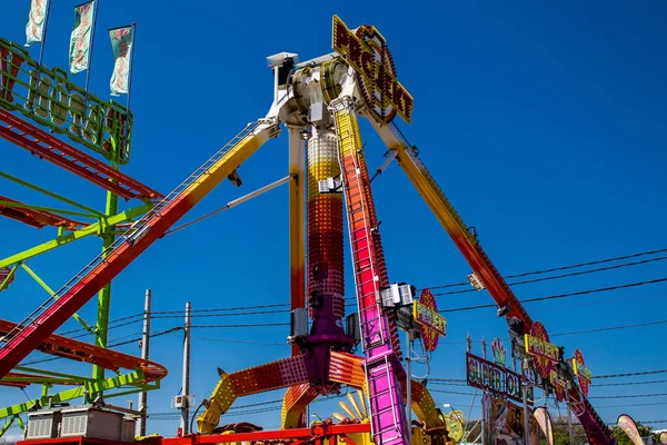 Seville Spain May 2022 Feria Sevilla Funfair Attractions Rides Open — Photo