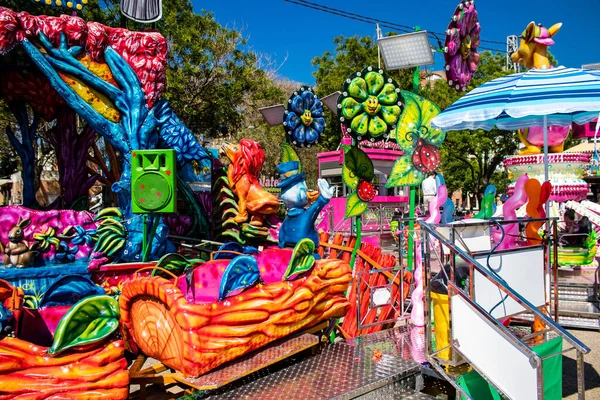 Seville Spain May 2022 Feria Sevilla Funfair Attractions Rides Open — Stock Photo, Image