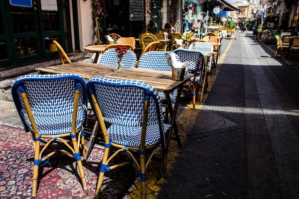 Tel Aviv, İsrail - 7 Mayıs 2022 Tel Aviv şehir merkezi, beyaz şehir ve İsrail 'in en büyük ikinci şehri