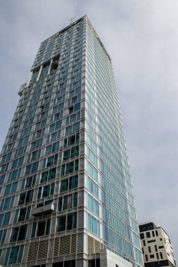 Tel Aviv, İsrail - 7 Mayıs 2022 Tel Aviv şehir merkezi, beyaz şehir ve İsrail 'in en büyük ikinci şehri