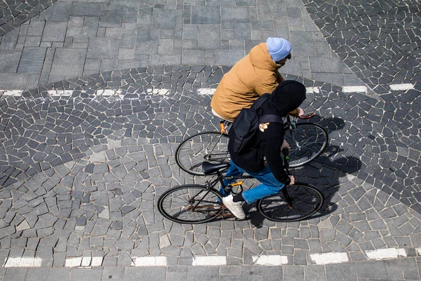 Tel Aviv Israel May 2022 People Rolling Bicycle Streets Tel — Stock Fotó