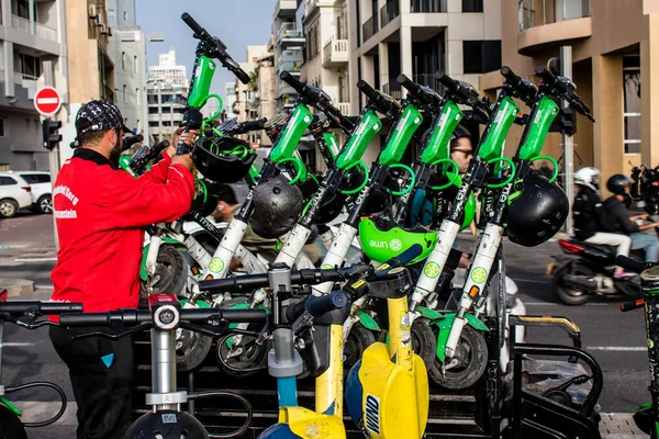 Tel Aviv Israel May 2022 Electric Scooter Hire Operating Utility — Stock Photo, Image