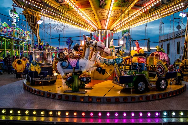 Carmona Spain May 2022 Feria Carmona Funfair Attractions Rides Open — Stock Photo, Image