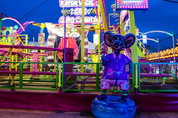 Carmona Spain May 2022 Feria Carmona Funfair Attractions Rides Open — стоковое фото