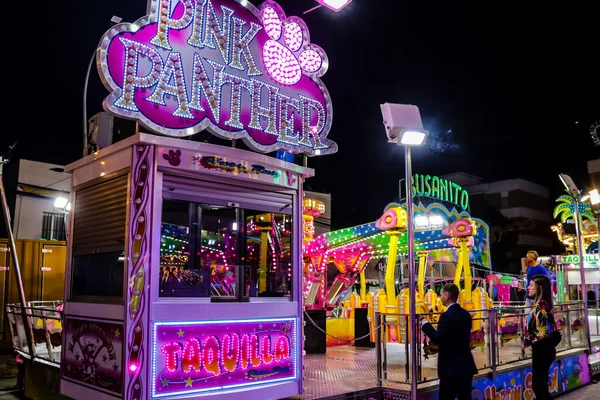 Carmona Spain May 2022 Feria Carmona Funfair Attractions Rides Open — Stock Photo, Image