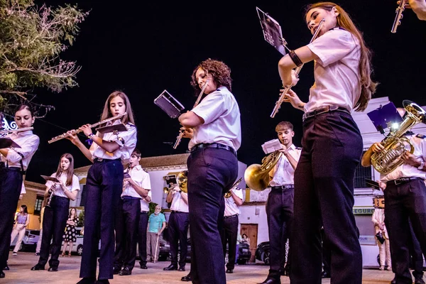 Carmona Spanien Mai 2022 Musikkapelle Spielt Auf Der Feria Carmona — Stockfoto