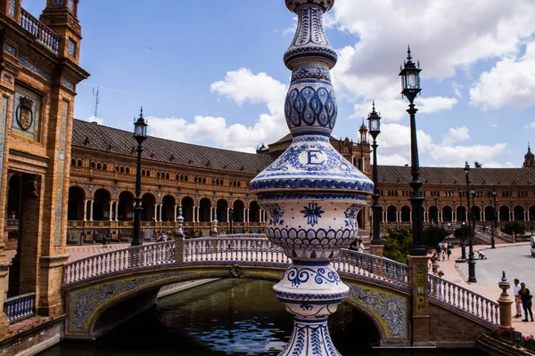 Sevilla España Mayo 2022 Plaza España Complejo Arquitectónico Situado Parque — Foto de Stock