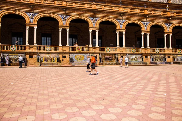 Siviglia Spagna Maggio 2022 Plaza Spain Complesso Architettonico Situato Nel — Foto Stock