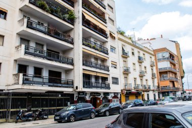 Seville, İspanya - 16 Mayıs 2022 Sevilla şehri ve İspanya 'nın güneyindeki Endülüs Bölgesi' nin başkenti Sevilla 'nın mimarisi