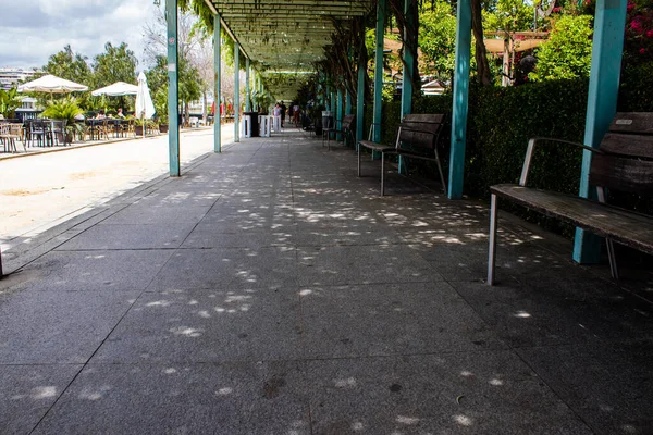 Seville, İspanya - 16 Mayıs 2022 Sevilla şehri ve İspanya 'nın güneyindeki Endülüs Bölgesi' nin başkenti Sevilla 'nın mimarisi