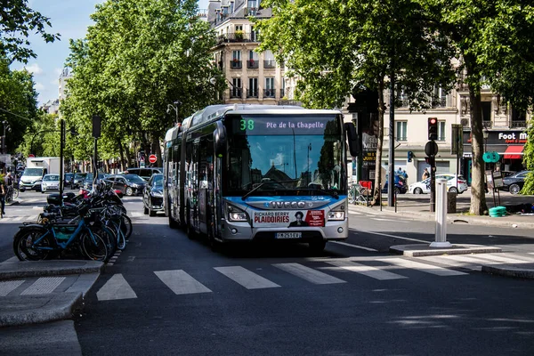 Paris Frankreich Mai 2022 Busfahrt Durch Die Straßen Von Paris — Stockfoto