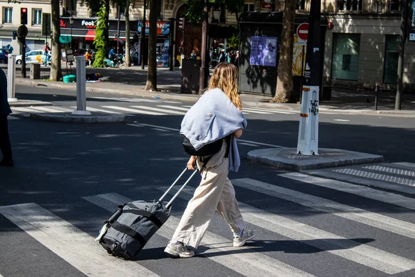 París Francia Mayo 2022 Los Turistas Que Caminan Por Las — Foto de Stock