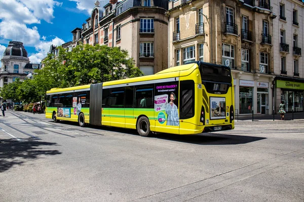 Reims Frankreich Mai 2022 Busfahrt Durch Die Straßen Von Reims — Stockfoto