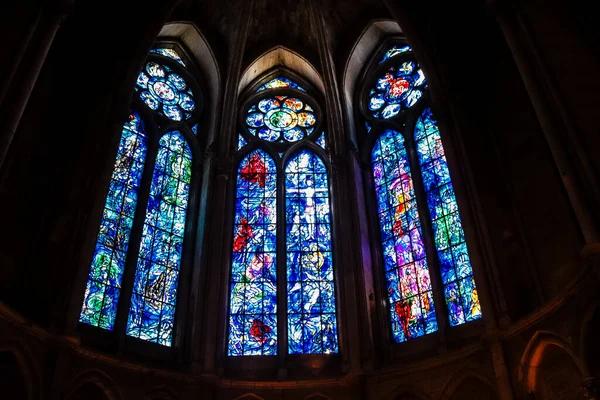 法国雷姆斯 2022年5月25日 圣母院雷姆斯主教座堂 Notre Dame Cathedral Reims 法国大埃斯特地区的一座纪念碑 也是欧洲最古老的纪念碑之一 — 图库照片