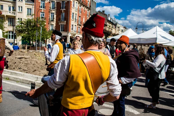 Reims Fransa Mayıs 2022 Orta Çağ Müzik Grubunun Johanniques Festivallerinde — Stok fotoğraf