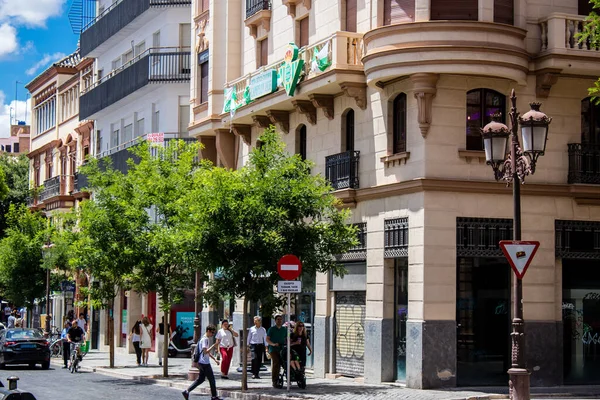 Sewilla Hiszpania Czerwca 2022 Roku Pejzaż Miejski Architektura Sewilli Symboliczne — Zdjęcie stockowe