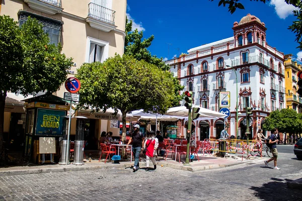 Sevilla Spanje Juni 2022 Stadsgezicht Architectuur Van Sevilla Een Symbolische — Stockfoto