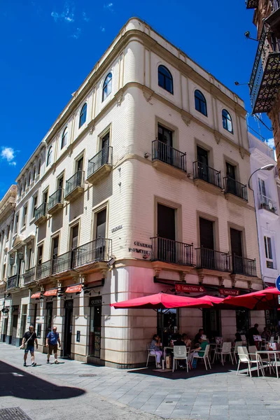 Sevilla España Junio 2022 Fachada Edificio Las Calles Sevilla Ciudad — Foto de Stock