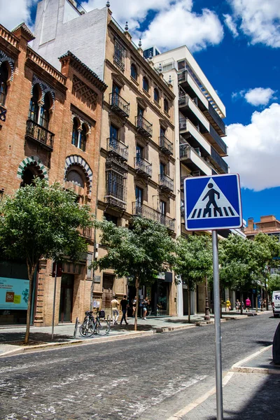 Sevilla España Junio 2022 Fachada Edificio Las Calles Sevilla Ciudad —  Fotos de Stock