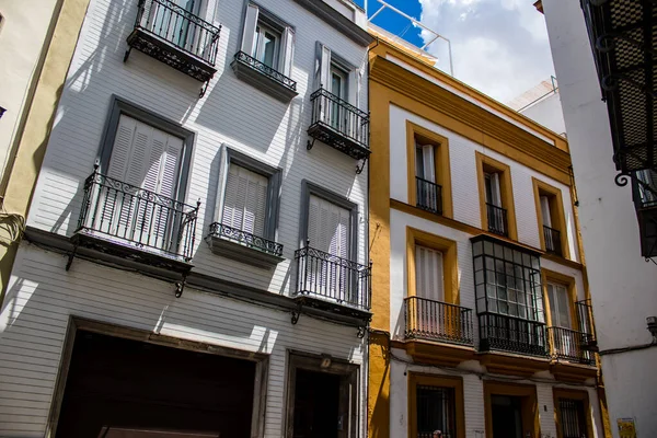 Séville Espagne Juin 2022 Façade Bâtiment Dans Les Rues Séville — Photo