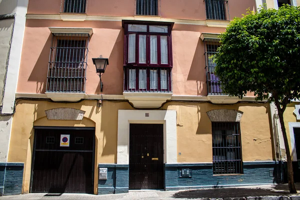 Sevilla Spanien Juni 2022 Fassade Eines Gebäudes Den Straßen Von — Stockfoto