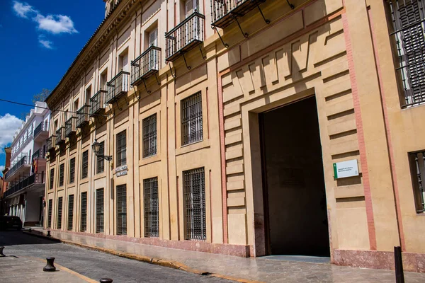 Séville Espagne Juin 2022 Façade Bâtiment Dans Les Rues Séville — Photo