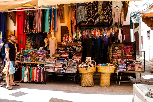 Fez Morocco June 2022 Souks Fez Located Medina Traditional Arab — Stock Photo, Image