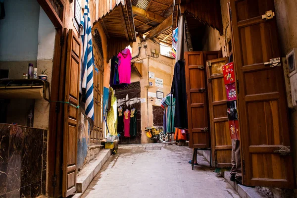 Fez Marrocos Junho 2022 Souks Fez Localizados Medina São Mercados — Fotografia de Stock