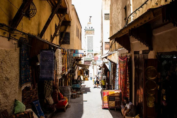 Fez Morocco June 2022 Souks Fez Located Medina Traditional Arab — Stock Photo, Image